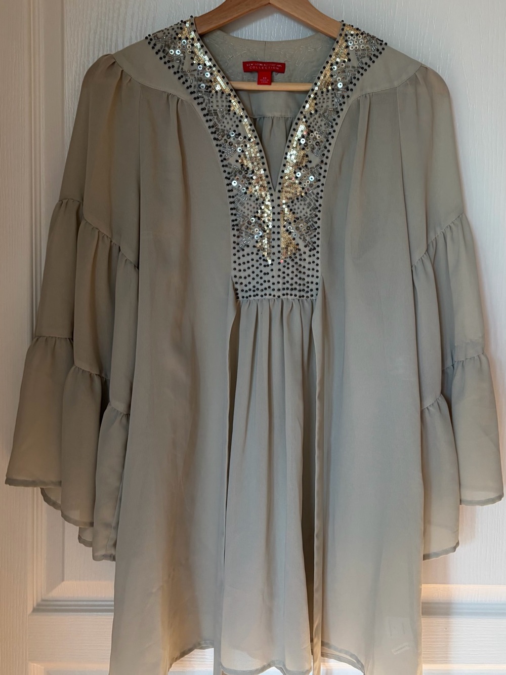 New York & Co. Light Embellished V-Neck Tunic